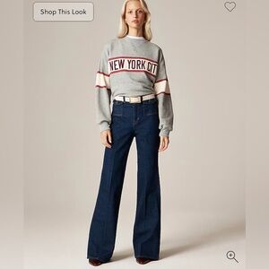 J. Crew Dark Blue FLARE HIGH RISE
SEMI-STRETCH JEANS read